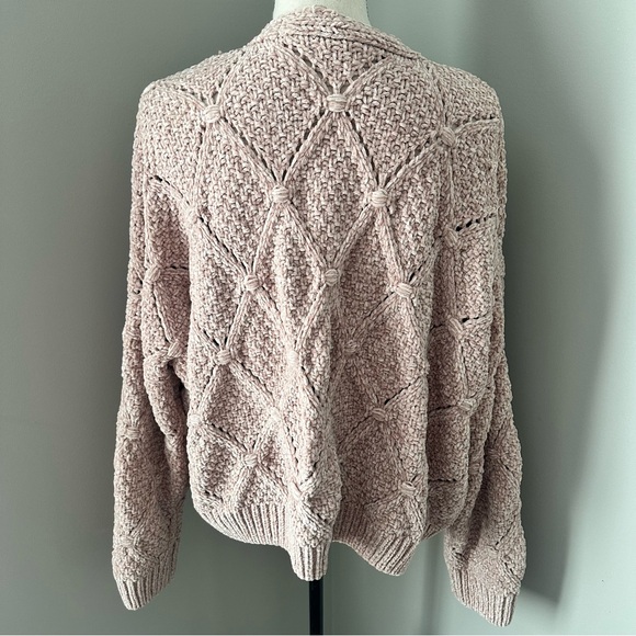 Tularosa Soft Tully Cardigan Plush Chenille Sweater - Picture 6 of 8